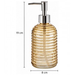 Porta Sabonete Líquido Glow 500ml De Vidro Cor Âmbar